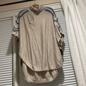 Turtleneck Detailed Poncho Sweater